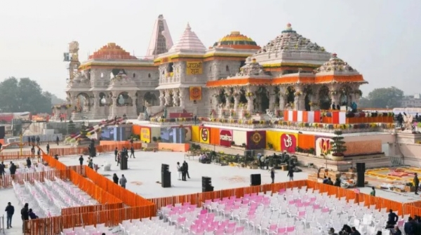 അയോധ്യയിലെ ശ്രീരാമ ജന്മഭൂമി ക്ഷേത്രത്തിന്റെ നിർമ്മാണ പ്രവർത്തനങ്ങൾ
