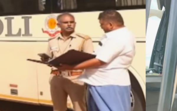 തിരുവനന്തപുരത്ത് മോട്ടോർവാഹന വകുപ്പിന്റെ വ്യാപക പരിശോധന; ടാക്സ് അടയ്ക്കാത്ത അന്തർസംസ്ഥാന ബസുകൾ പിടിച്ചെടുത്തു