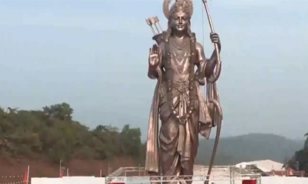 പ്രധാനമന്ത്രി നരേന്ദ്ര മോദി ഗോവയിലെ കണക്കോണയിൽ 77 അടി ഉയരമുള്ള ശ്രീരാമന്റെ വെങ്കല പ്രതിമ അനാച്ഛാദനം ചെയ്തു