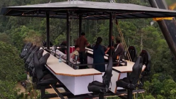 സുരക്ഷാ മാനദണ്ഡങ്ങള്‍ പാലിച്ചില്ല: വിനോദസഞ്ചാരികൾ കുടുങ്ങിയ സ്കൈ ഡൈനിങ് അടച്ചു