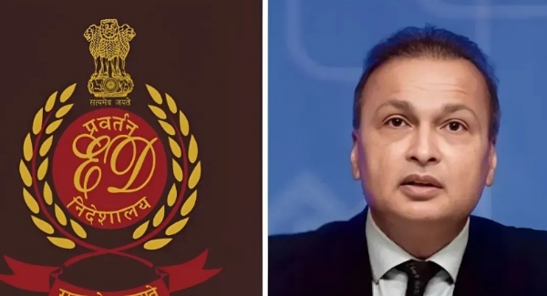 കള്ളപ്പണം വെളുപ്പിക്കൽ കേസ്  അനിൽ അംബാനി ഗ്രൂപ്പിന്റെ 3,000 കോടിയിലധികം വിലമതിക്കുന്ന സ്വത്തുക്കൾ  കണ്ടുകെട്ടി ഇ ഡി