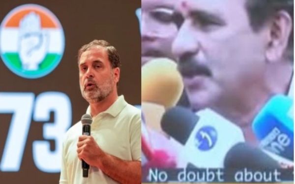 ഇതാണോ ആറ്റംബോംബ്? ബി. ഗോപാലകൃഷ്ണൻ്റെ വീഡിയോ വ്യാജം; രാഹുൽ ഗാന്ധിക്കെതിരെ വിമർശനവുമായി  കേന്ദ്രമന്ത്രി കിരൺ റിജിജു