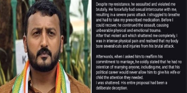 വീണ്ടും വിവാഹ വാഗ്ദാനം നൽകി പീഡനം; പരാതിയിൽ  രാഹുൽ മാങ്കൂട്ടത്തിലിന്റെ ക്രൂരതയുടെ വിവരണം