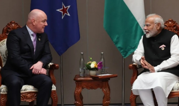 ഇന്ത്യയുമായുള്ള വ്യാപാര കരാറിനെ പ്രശംസിച്ച് ന്യൂസിലൻഡ് പ്രധാനമന്ത്രി
