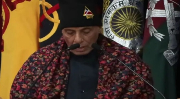 പ്രതിരോധ മന്ത്രി രാജ്‌നാഥ് സിംഗ് ലഡാക്കിൽ 125 അതിർത്തി അടിസ്ഥാന സൗകര്യ പദ്ധതികൾ ഉദ്ഘാടനം ചെയ്തു