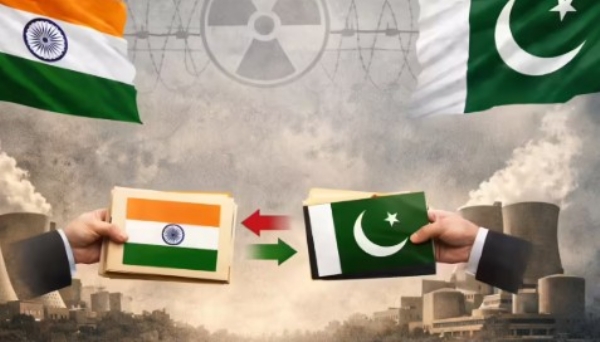 തകർന്ന ബന്ധങ്ങൾക്കിടയിലും ആണവ നിലയങ്ങളുടെയും തടവുകാരുടെയും  പട്ടിക കൈമാറി ഇന്ത്യയും പാകിസ്ഥാനും;