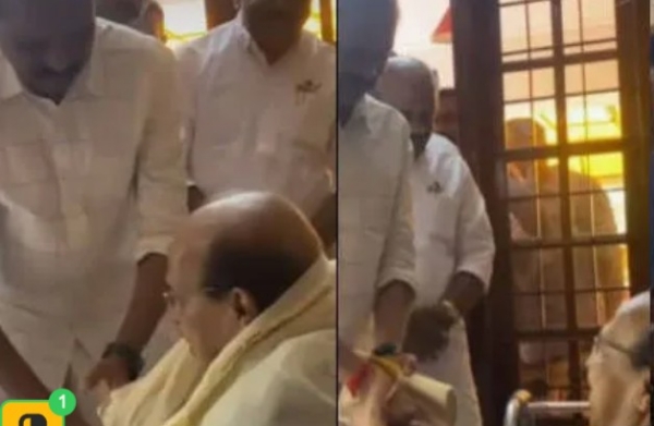 പുതിയ ദൗത്യത്തിന് പിന്തുണ തേടി വിവി രാജേഷ്; ജി സുധാകരനെ ആലപ്പുഴയിലെ വീട്ടിലെത്തി കണ്ടു, ആദരം