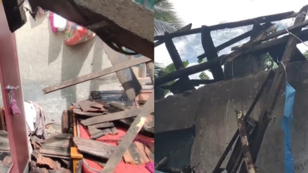 HOUSE COLLAPSES DURING RAIN