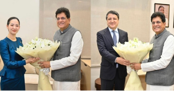 ഇന്ത്യയുടെ വ്യാപാര ബന്ധം വിപുലീകരിക്കുന്നു: താജിക്കിസ്ഥാൻ, കംബോഡിയ മന്ത്രിമാരുമായി കേന്ദ്രമന്ത്രി പിയൂഷ് ഗോയൽ കൂടിക്കാഴ്ച നടത്തി