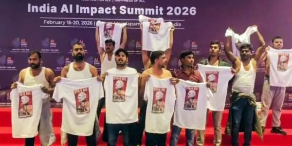 എഐ ഉച്ചകോടിക്കിടെ അർദ്ധനഗ്നനായി പ്രതിഷേധം; യൂത്ത് കോൺഗ്രസ് അധ്യക്ഷൻ അറസ്റ്റിൽ