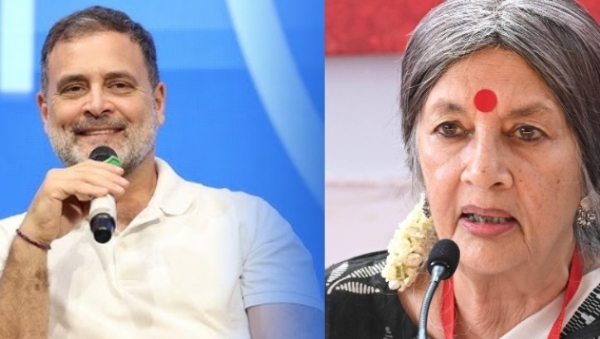 രാഹുൽ ഗാന്ധിക്കെതിരെ പാട്ടുമായി ബൃന്ദാ കാരാട്ട്; അമ്പലപ്പുഴയിലെ പ്രചാരണ വേദിയിൽ കൗതുകമുണർത്തി സി.പി.എം നേതാവിന്റെ വേറിട്ട നീക്കം