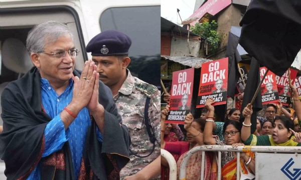 കൊൽക്കത്തയിൽ മുഖ്യ തെരഞ്ഞെടുപ്പ് കമ്മീഷണർക്കെതിരെ പ്രതിഷേധം; കരിങ്കൊടി കാട്ടി ഗോ ബാക്ക് വിളികളുമായി പ്രവർത്തകർ