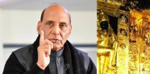 ദൈവത്തിന്റെ നാട്ടിൽ ദൈവം സുരക്ഷിതനല്ല; എൽഡിഎഫും യുഡിഎഫും തീവ്ര സംഘടനകൾക്കൊപ്പം: ആഞ്ഞടിച്ച് രാജ്നാഥ് സിങ്