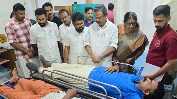 LDF booth agent was stabbed in Kannur LDF booth agent was stabbed in Kannur