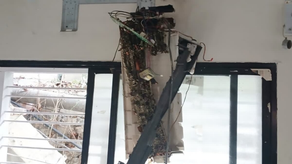 AC explodes during maintenance