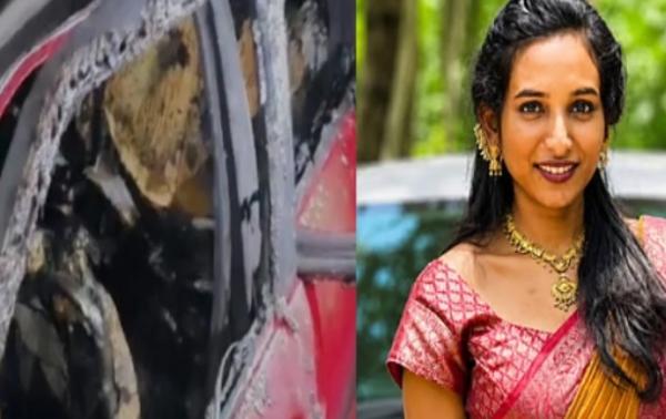 കോഴിക്കോട് കാറിന് തീപിടിച്ച് ഗർഭിണി മരിച്ച സംഭവം: ആസൂത്രിത കൊലപാതകമെന്ന് കുടുംബം; ഭർത്താവിനെതിരെ ഗുരുതര ആരോപണങ്ങളുമായി ബന്ധുക്കൾ