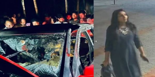 കോഴിക്കോട് കാറിന് തീപിടിച്ച് ഗർഭിണി മരിച്ച സംഭവം: ഭർത്താവിന് പങ്കില്ലെന്ന് പോലീസ് നിഗമനം; പെട്രോൾ വാങ്ങിയത് സോന തന്നെയെന്ന് വ്യക്തമാക്കുന്ന സിസിടിവി ദൃശ്യങ്ങൾ പുറത്ത്
