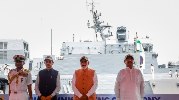 MODI COMMISSIONED THREE SHIPS MODI COMMISSIONED THREE SHIPS