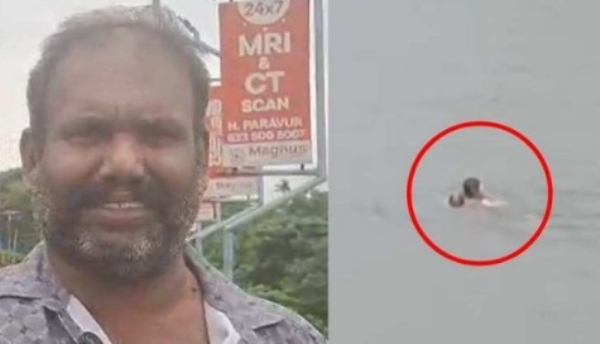 കുത്തൊഴുക്കുള്ള പുഴയിലേക്ക് ചാടി വിദ്യാര്ഥിനിയുടെ ജീവന് രക്ഷിച്ച് സ്വകാര്യബസ് ഡ്രൈവർ; മാഞ്ഞാലിയിൽ സാഹസിക രക്ഷാപ്രവർത്തനം