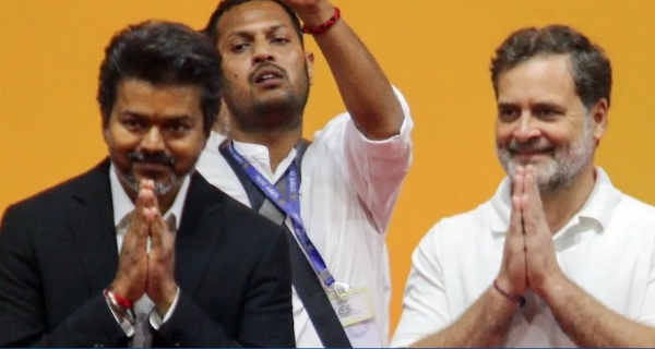 2029-ൽ രാഹുൽ ഗാന്ധി പ്രധാനമന്ത്രിയാകും; തമിഴ്നാട് മുഖ്യമന്ത്രി വിജയ്യെ പ്രധാനമന്ത്രിയാക്കണമെന്ന ടിവികെയുടെ നീക്കങ്ങൾക്ക് കോൺഗ്രസിന്റെ തിരിച്ചടി 2029-ൽ രാഹുൽ ഗാന്ധി പ്രധാനമന്ത്രിയാകും; തമിഴ്നാട് മുഖ്യമന്ത്രി വിജയ്യെ പ്രധാനമന്ത്രിയാക്കണമെന്ന ടിവികെയുടെ നീക്കങ്ങൾക്ക് കോൺഗ്രസിന്റെ തിരിച്ചടി